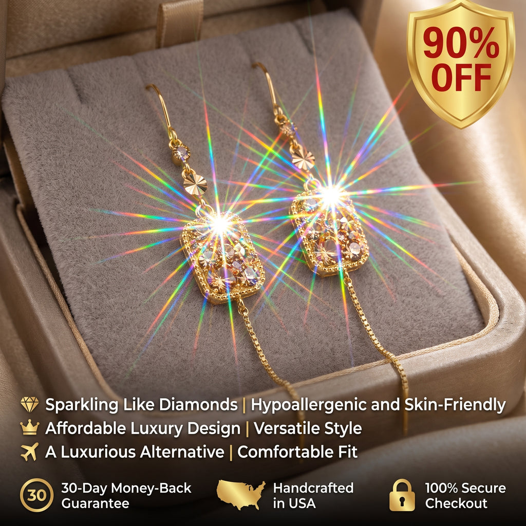 🔥90% OFF Flash Sale:Radiant Moissanite Tassel Drop Earrings