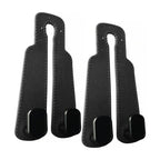 Car Seat Headrest Hooks, Improved Double Hooks for Car Seats to Hold Kids' Toys, Hats, Masks, and Sunglasses, Soft and Gentle Faux Leather