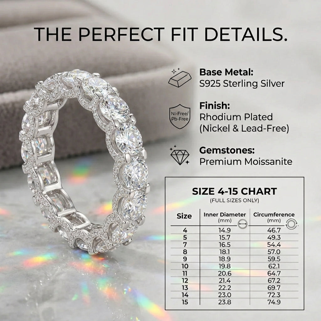 Moissanite Eternity Band