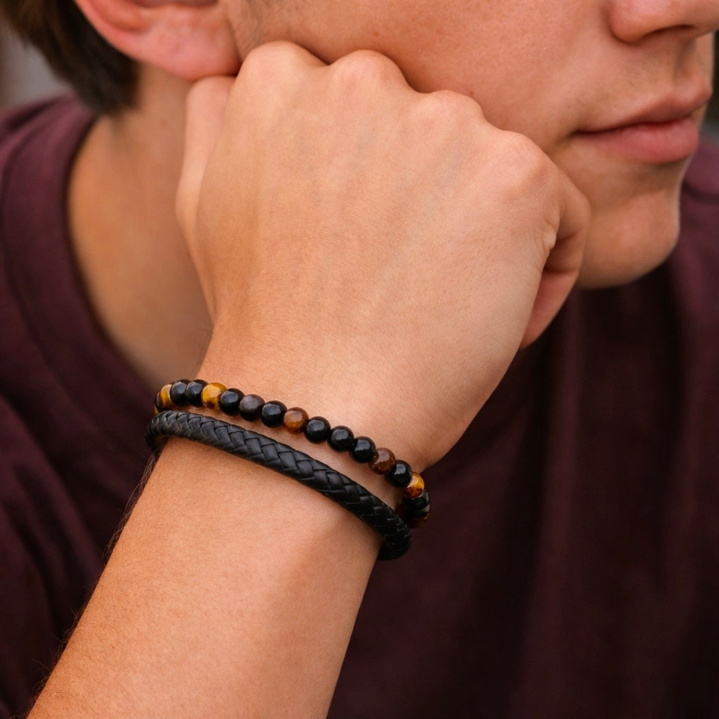 🔥LAST DAY 50% OFF —Engraved Tiger Eye Son Bracelet