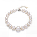 Classic Freshwater Pearl Bracelet with Sterling Silver Accents