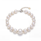 Classic Freshwater Pearl Bracelet with Sterling Silver Accents