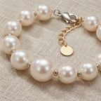 Classic Freshwater Pearl Bracelet with Sterling Silver Accents
