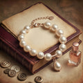 Sophisticated Freshwater Pearl Bracelet with Teardrop Pendant