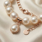 Sophisticated Freshwater Pearl Bracelet with Teardrop Pendant