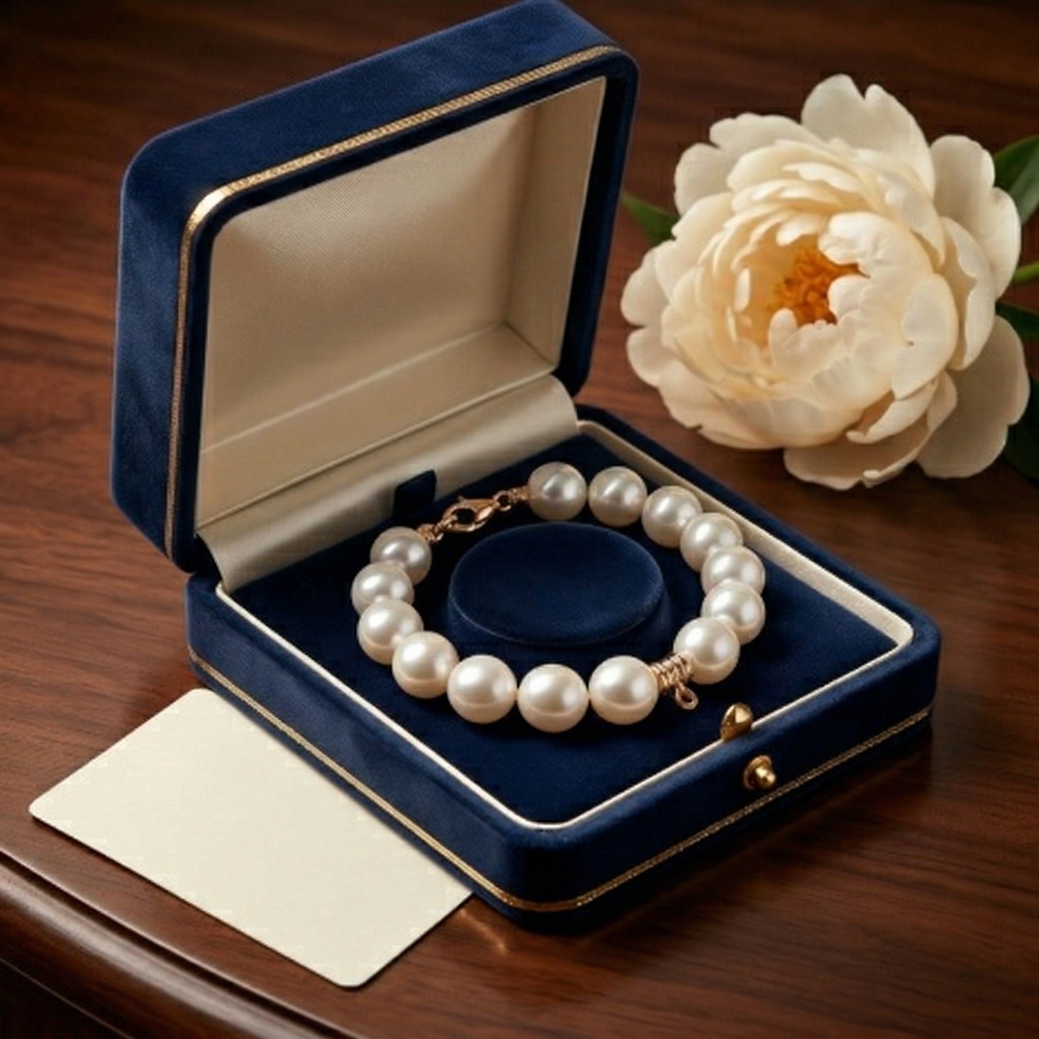 Sophisticated Freshwater Pearl Bracelet with Teardrop Pendant