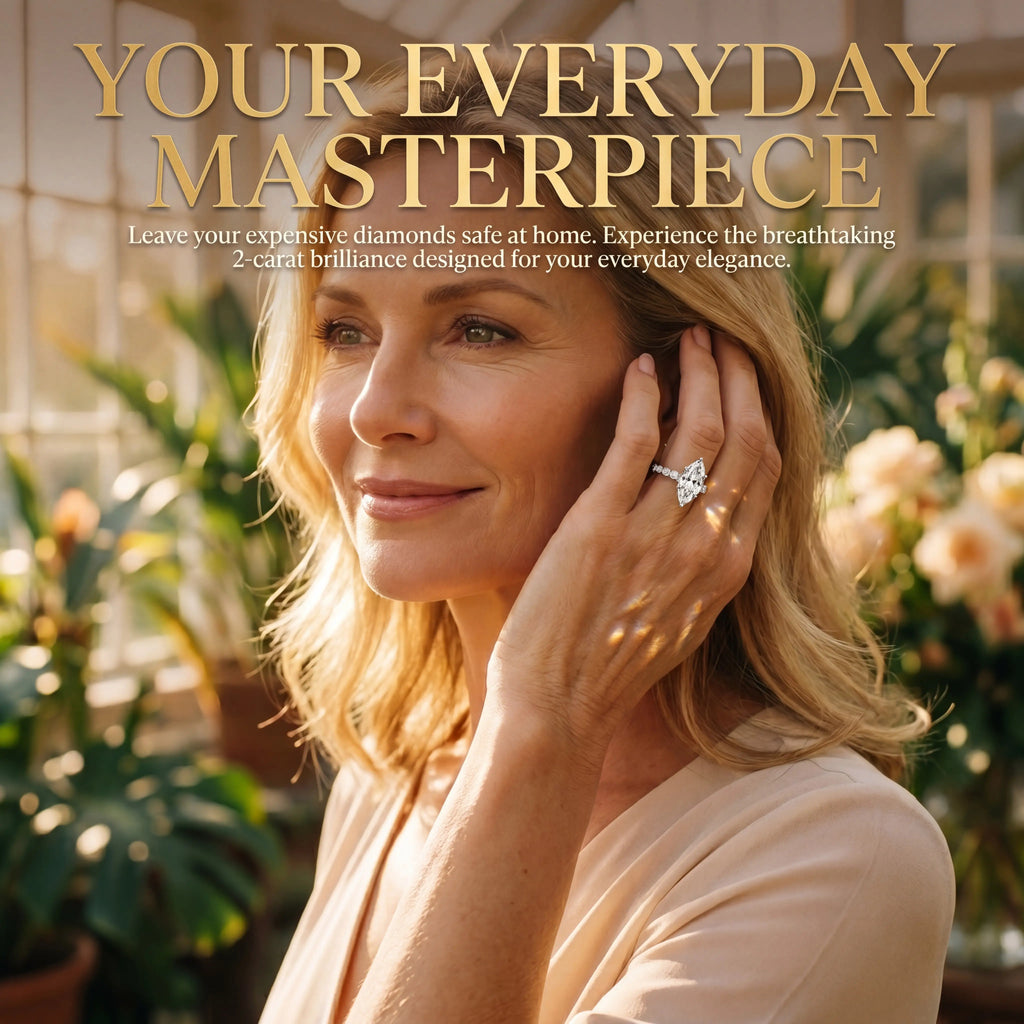 🔥 Last Day Flash Sale — Premium 2-Carat Marquise Moissanite Ring | 90% OFF 🔥