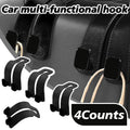 Car Seat Headrest Hooks, Improved Double Hooks for Car Seats to Hold Kids' Toys, Hats, Masks, and Sunglasses, Soft and Gentle Faux Leather