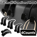 Car Seat Headrest Hooks, Improved Double Hooks for Car Seats to Hold Kids' Toys, Hats, Masks, and Sunglasses, Soft and Gentle Faux Leather