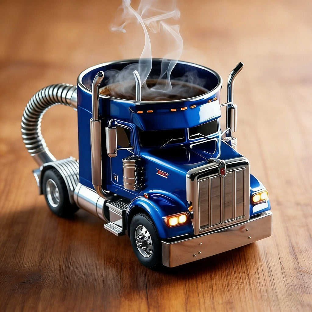 🔥Limited Time 50% OffDurable Semi-Truck Shaped Coffee Mug – Handcrafted Resin Mug for Family & Friends