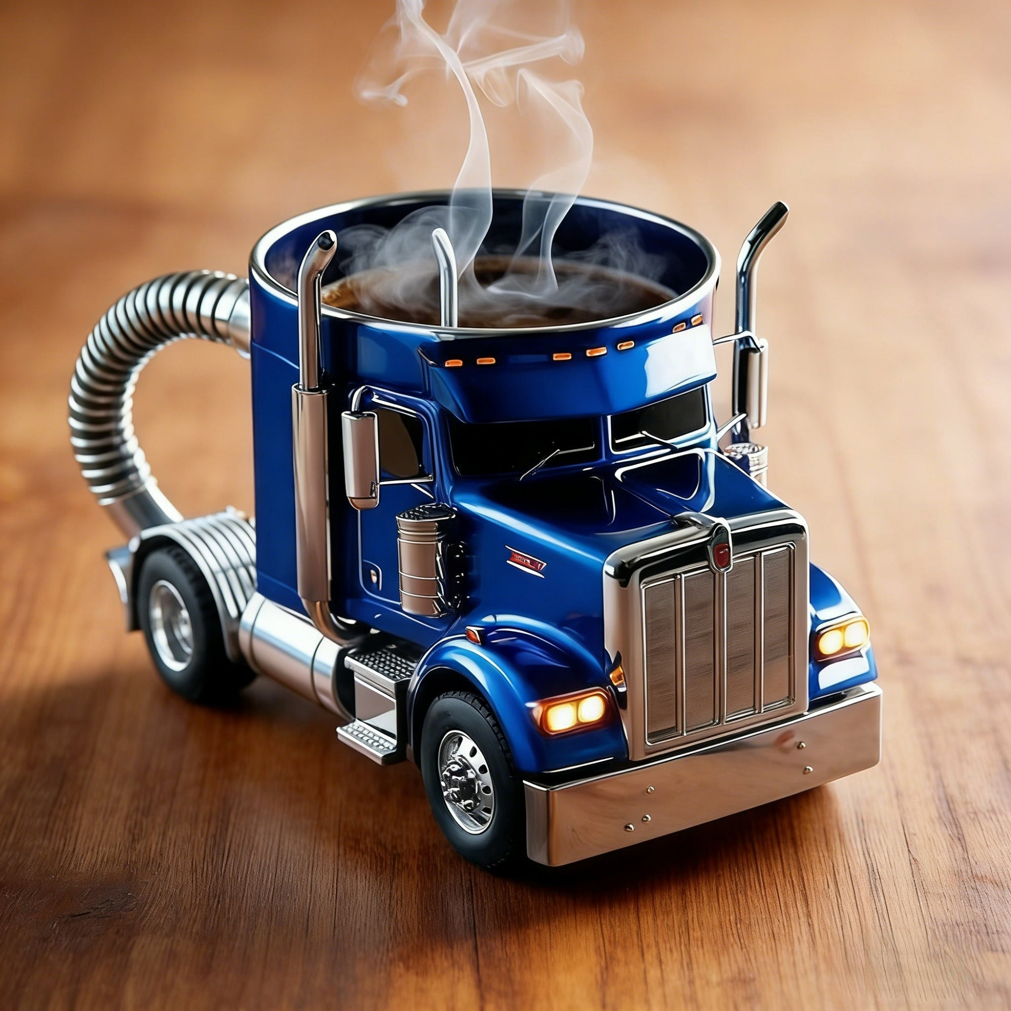 🔥Limited Time 50% OffDurable Semi-Truck Shaped Coffee Mug – Handcrafted Resin Mug for Family & Friends