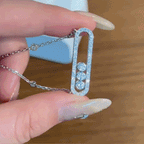The Eternal Journey: Three-Stone Oval Pendant Necklace--Last Day Sale-90% OFF🔥