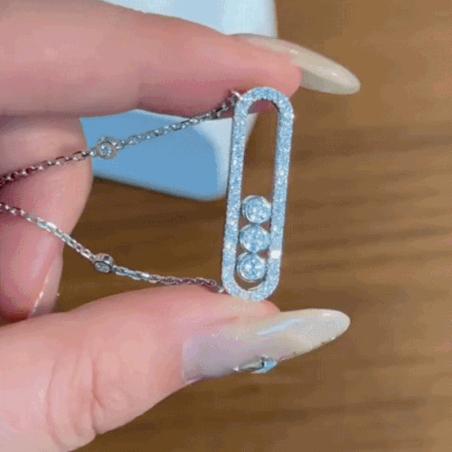 The Eternal Journey: Three-Stone Oval Pendant Necklace--Last Day Sale-90% OFF🔥