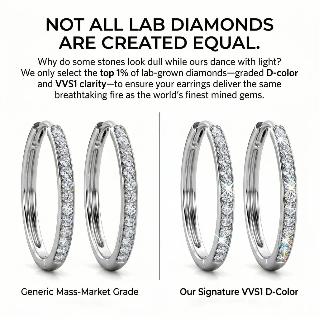 🔥Everyday Elegance 25mm Lightweight Diamond Hoops-Special 90% Off