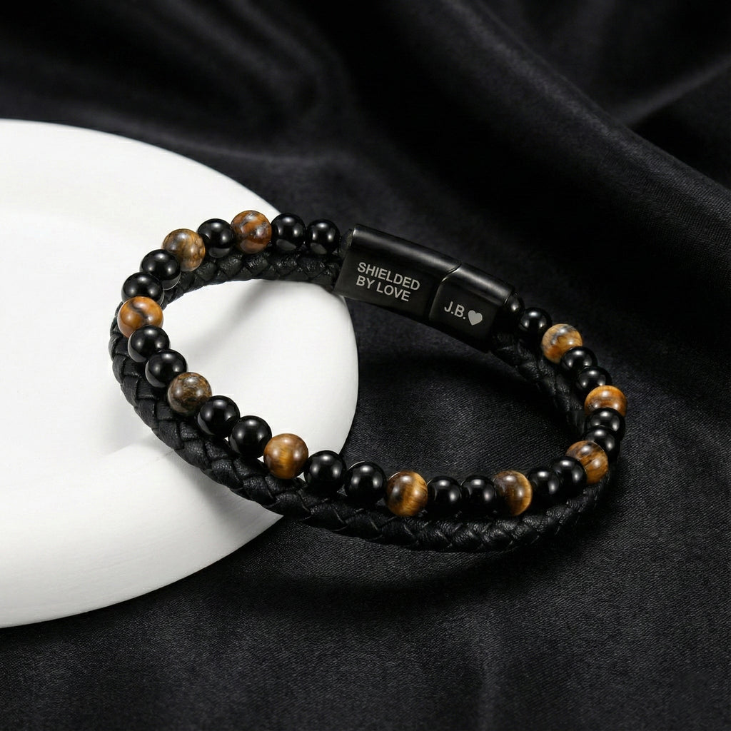 🔥LAST DAY 50% OFF —Engraved Tiger Eye Son Bracelet