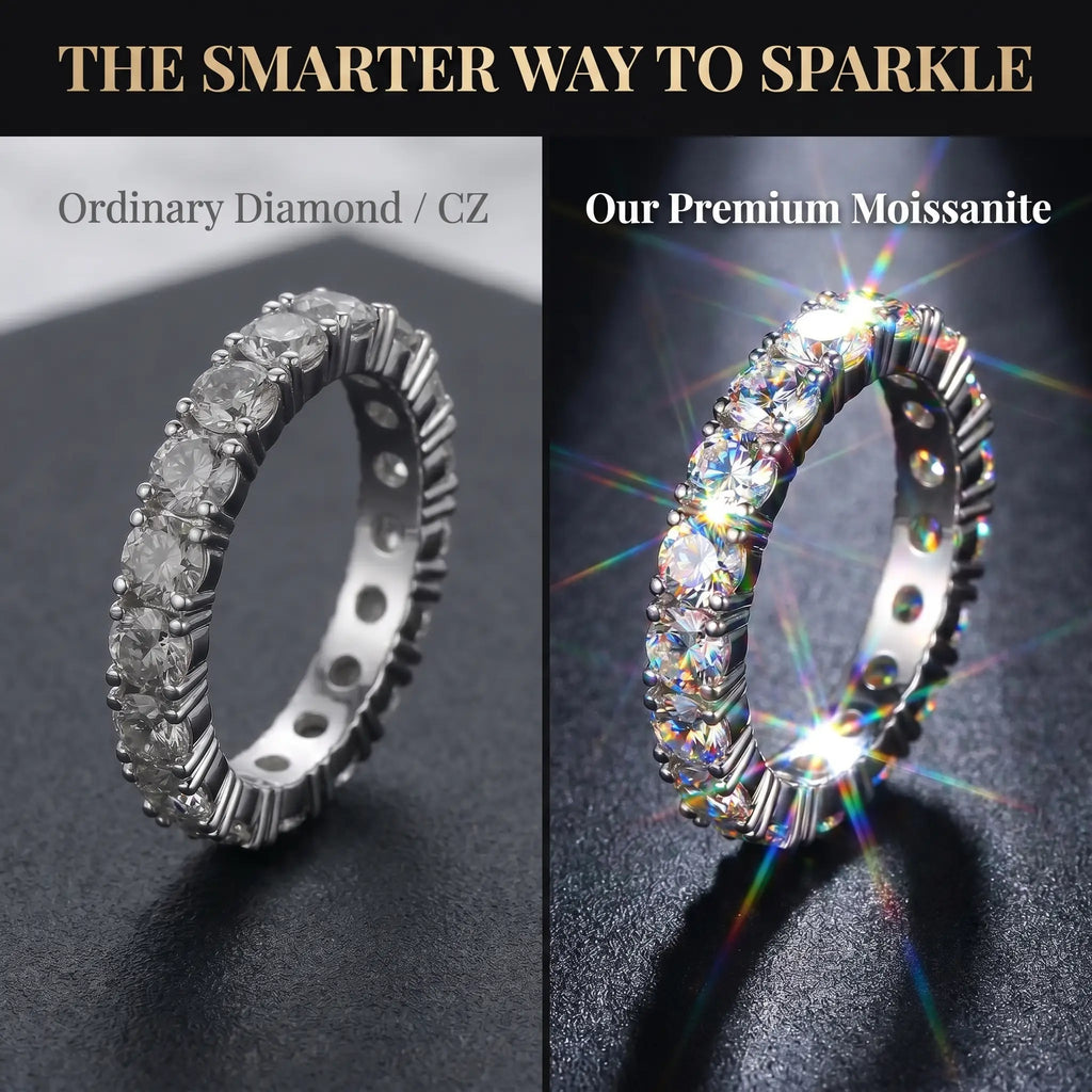The Timeless Elegance - Premium Moissanite Eternity Band🔥 Final Flash Sale: 90% OFF