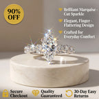 🔥 Last Day Flash Sale — Premium 2-Carat Marquise Moissanite Ring | 90% OFF 🔥