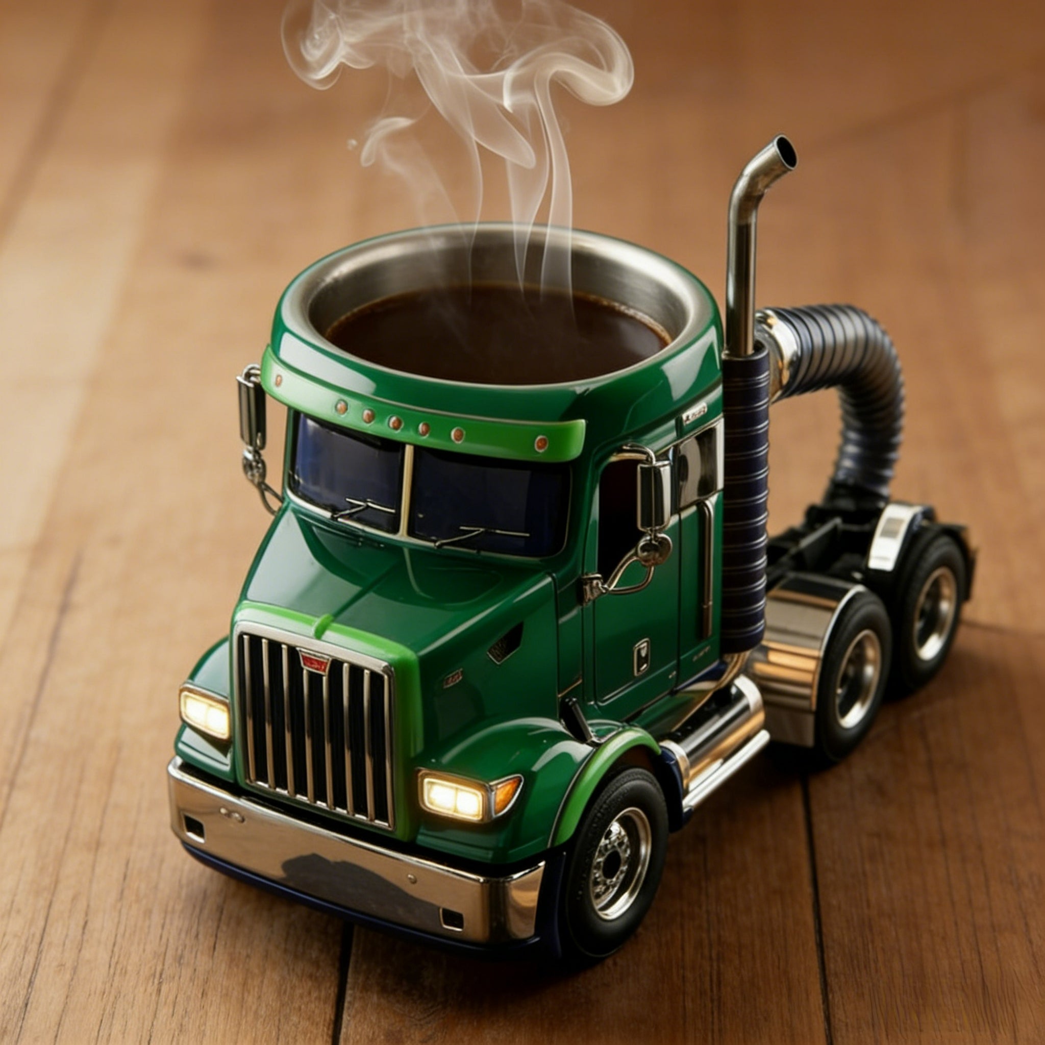 🔥Limited Time 50% OffDurable Semi-Truck Shaped Coffee Mug – Handcrafted Resin Mug for Family & Friends