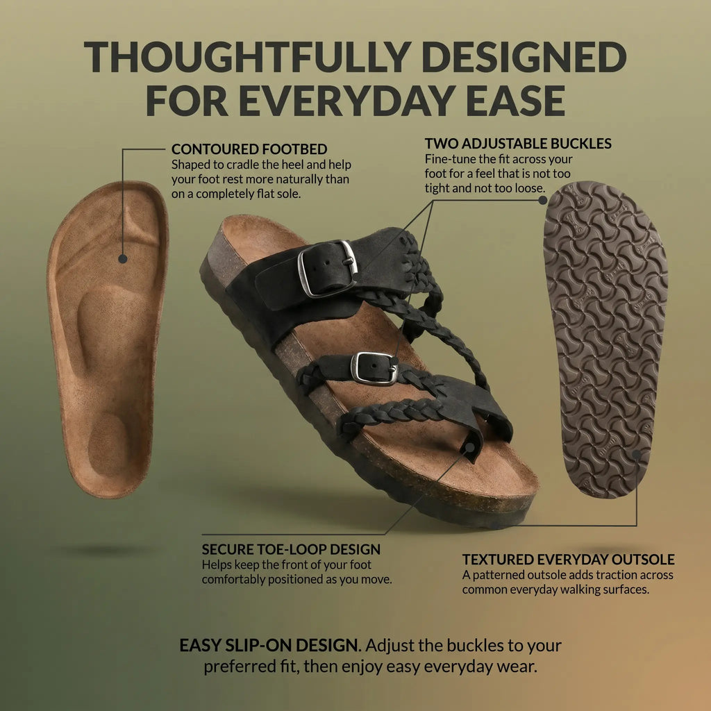 🔥 LAST DAY 50% OFF-Hayleigh Braided Cork Sandals – Your Feet Called. They Want These.