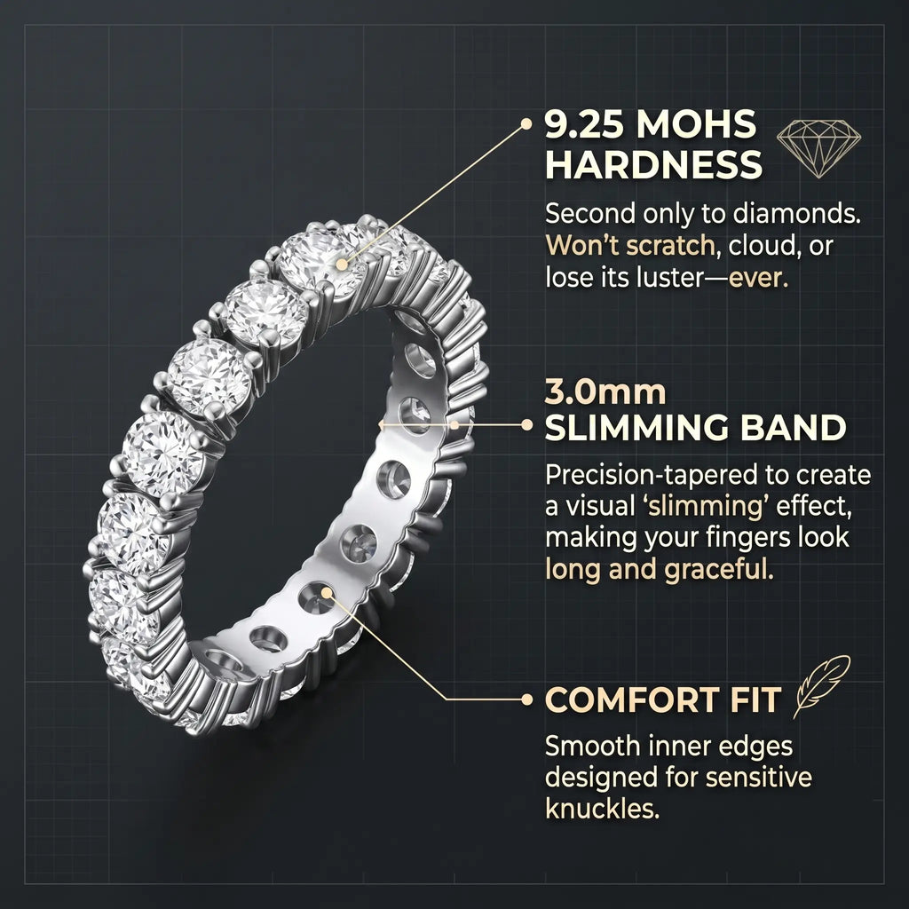 The Timeless Elegance - Premium Moissanite Eternity Band🔥 Final Flash Sale: 90% OFF