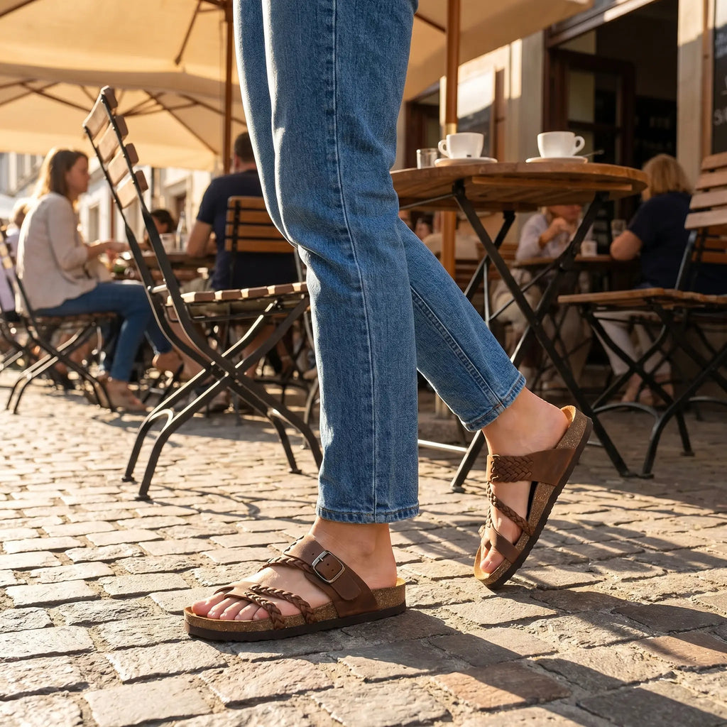 🔥 LAST DAY 50% OFF-Hayleigh Braided Cork Sandals – Your Feet Called. They Want These.