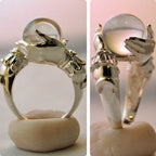 Witch’s Grip Protection S925 Sterling Silver Obsidian/Crystal Ball Ring