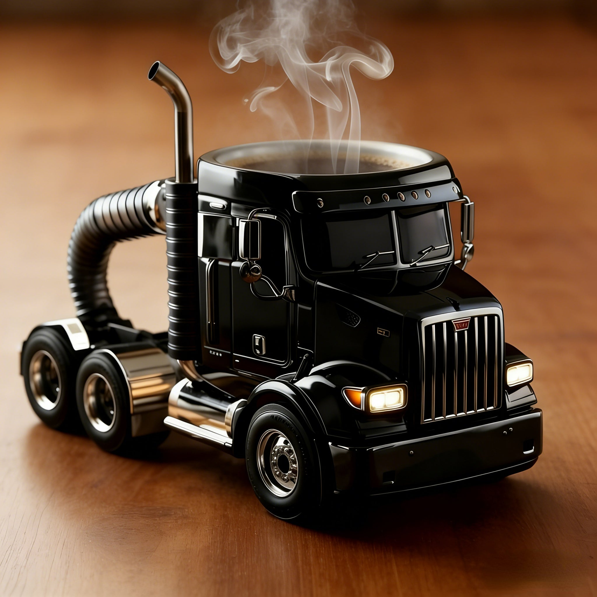 🔥Limited Time 50% OffDurable Semi-Truck Shaped Coffee Mug – Handcrafted Resin Mug for Family & Friends