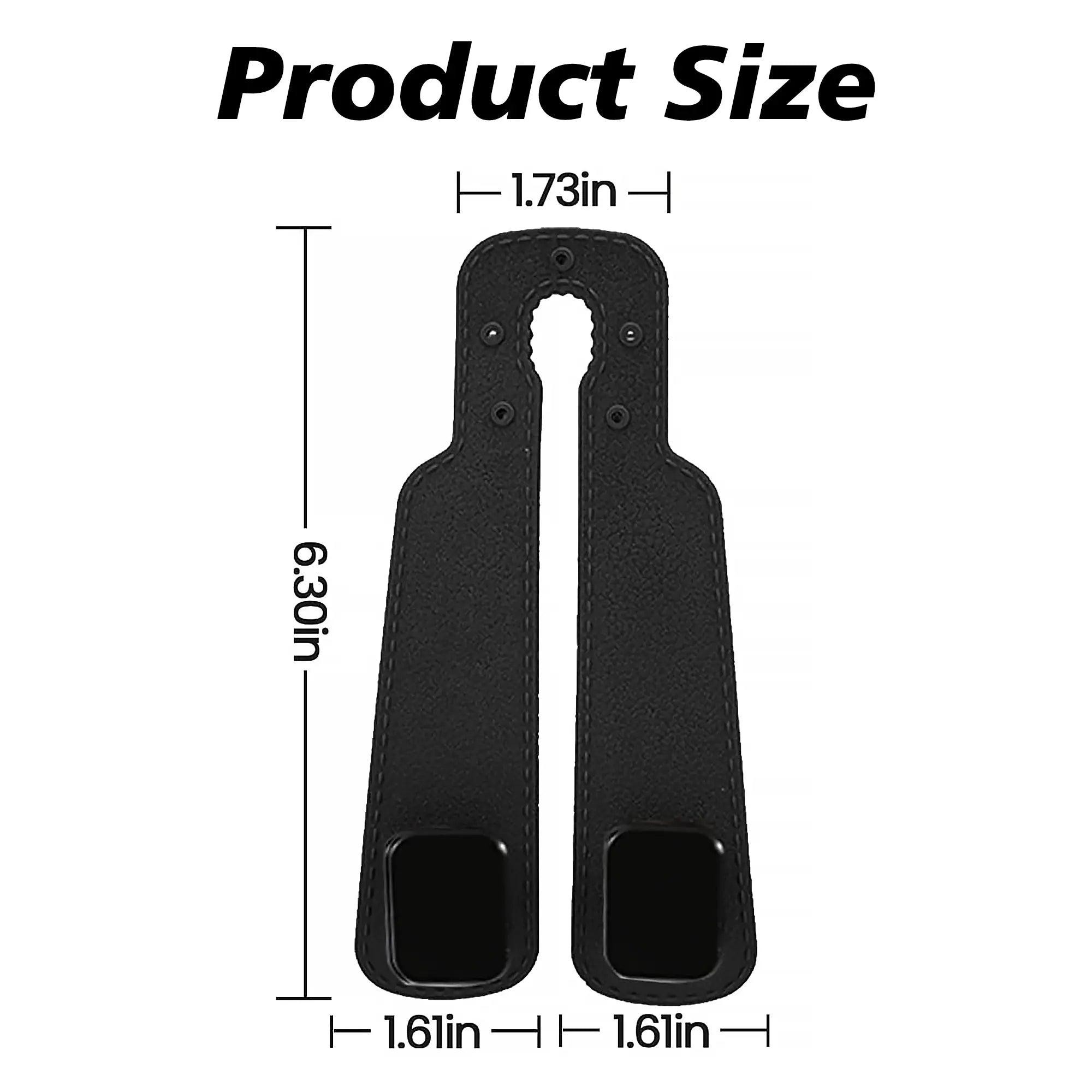 Car Seat Headrest Hooks, Improved Double Hooks for Car Seats to Hold Kids' Toys, Hats, Masks, and Sunglasses, Soft and Gentle Faux Leather