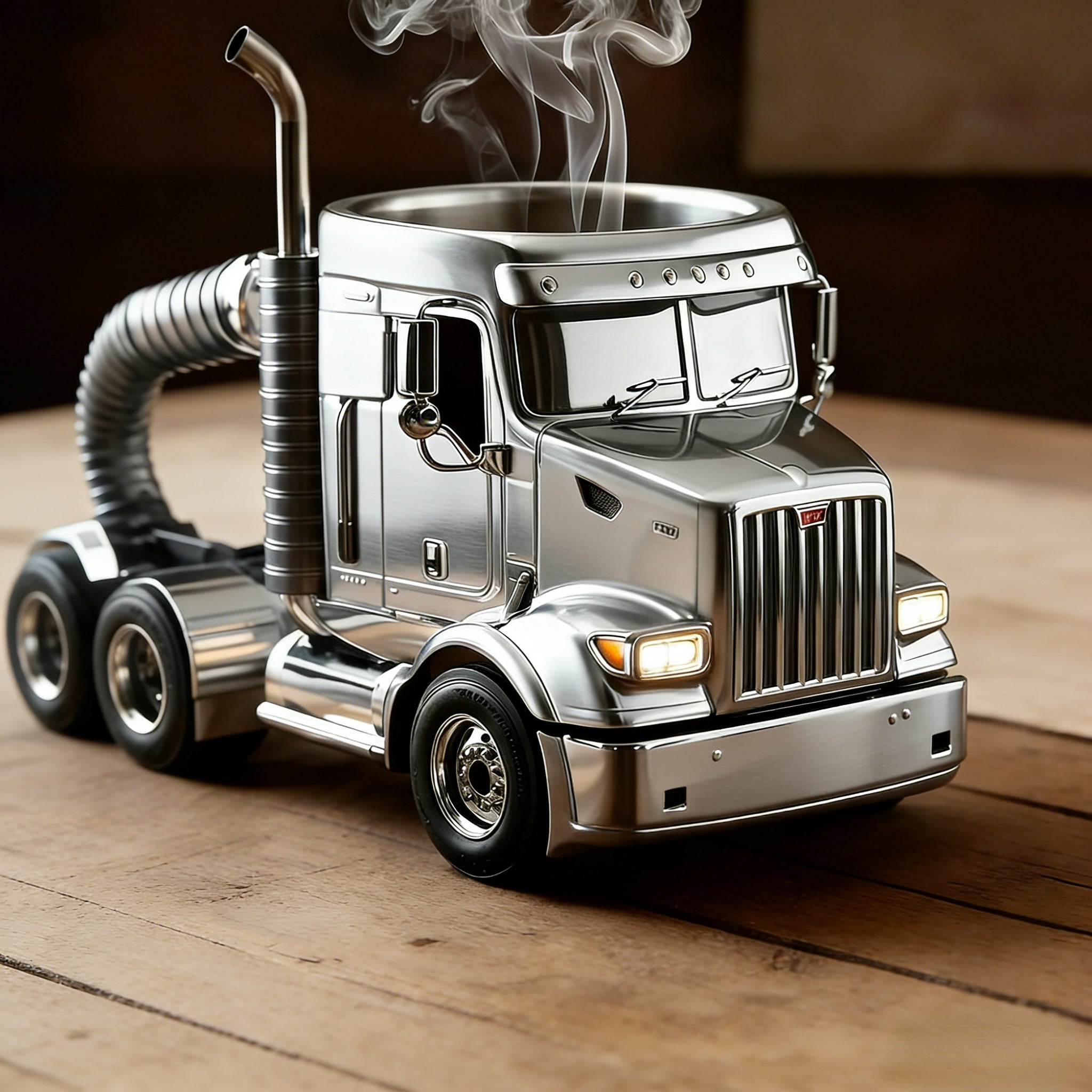 🔥Limited Time 50% OffDurable Semi-Truck Shaped Coffee Mug – Handcrafted Resin Mug for Family & Friends