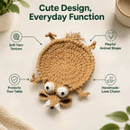 Handmade Animal Crochet Coasters - Limited Time Offer
