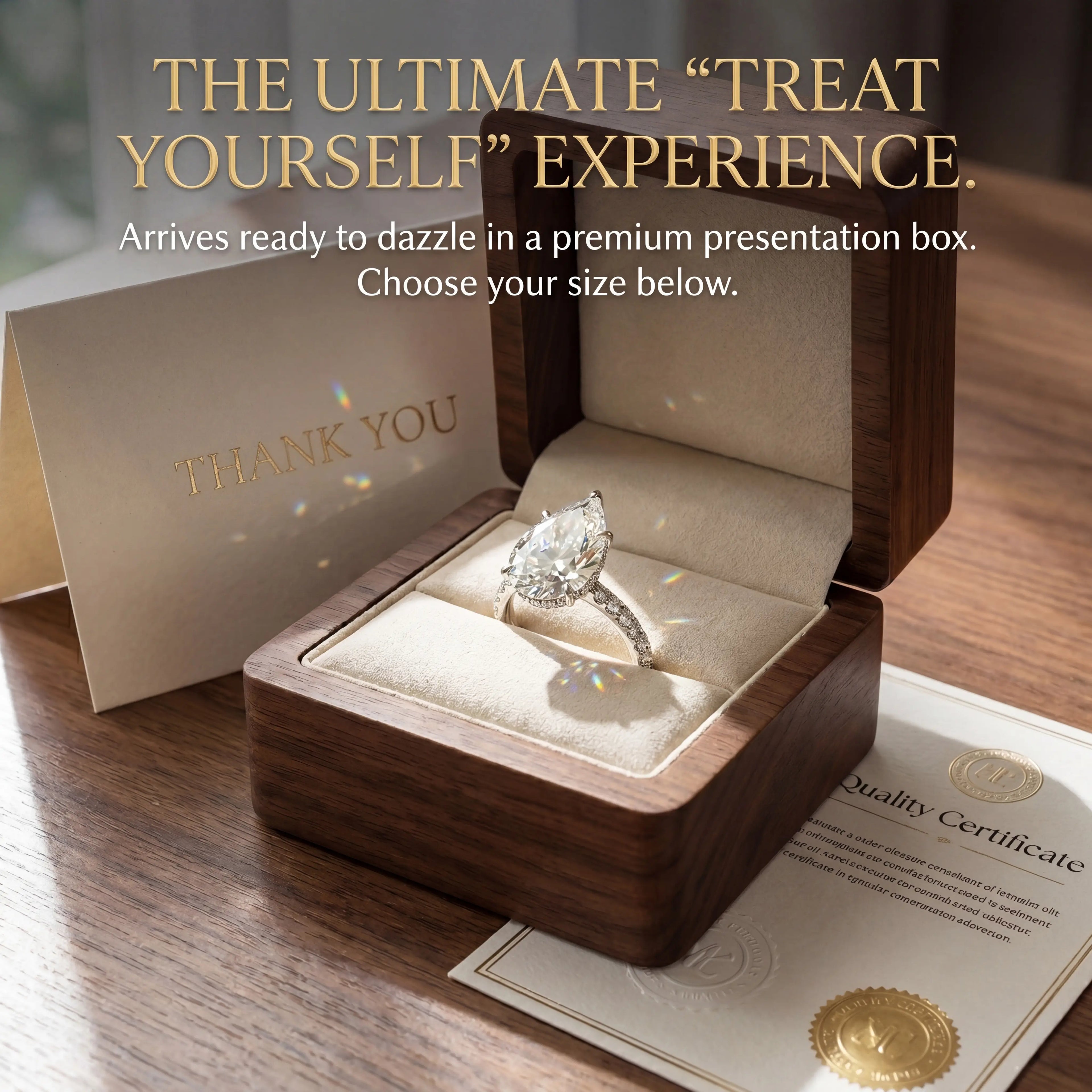 🔥Limited Time 90% Off- The Flawless Pear-Cut Solitaire | Premium Diamond Alternative