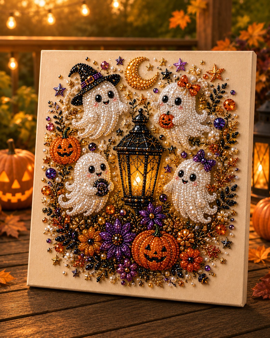 🔥Last Day 50% OFF– 👻✨ Halloween Pearl Art DIY Kit – Turn Tiny Pearls into Spooky-Cute Magic