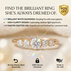 High-Clarity 5-Stone Premium Moissanite Ring | 90% OFF Limited Time, Last Day!🔥