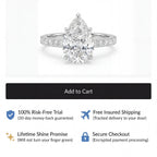 🔥Limited Time 90% Off- The Flawless Pear-Cut Solitaire | Premium Diamond Alternative