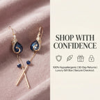 ⚡ 90% OFF Flash Sale: The Royal Peacock: Sapphire-Hued Teardrop Drop Earrings