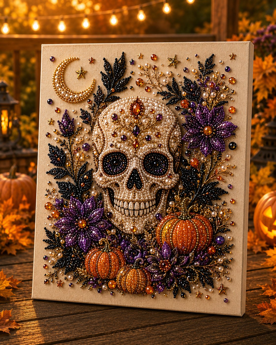 🔥Last Day 50% OFF– 👻✨ Halloween Pearl Art DIY Kit – Turn Tiny Pearls into Spooky-Cute Magic