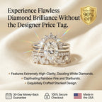 Flawless Brilliance: Oval Moissanite Stackable Statement Ring | 90% OFF Limited Time, Last Day!