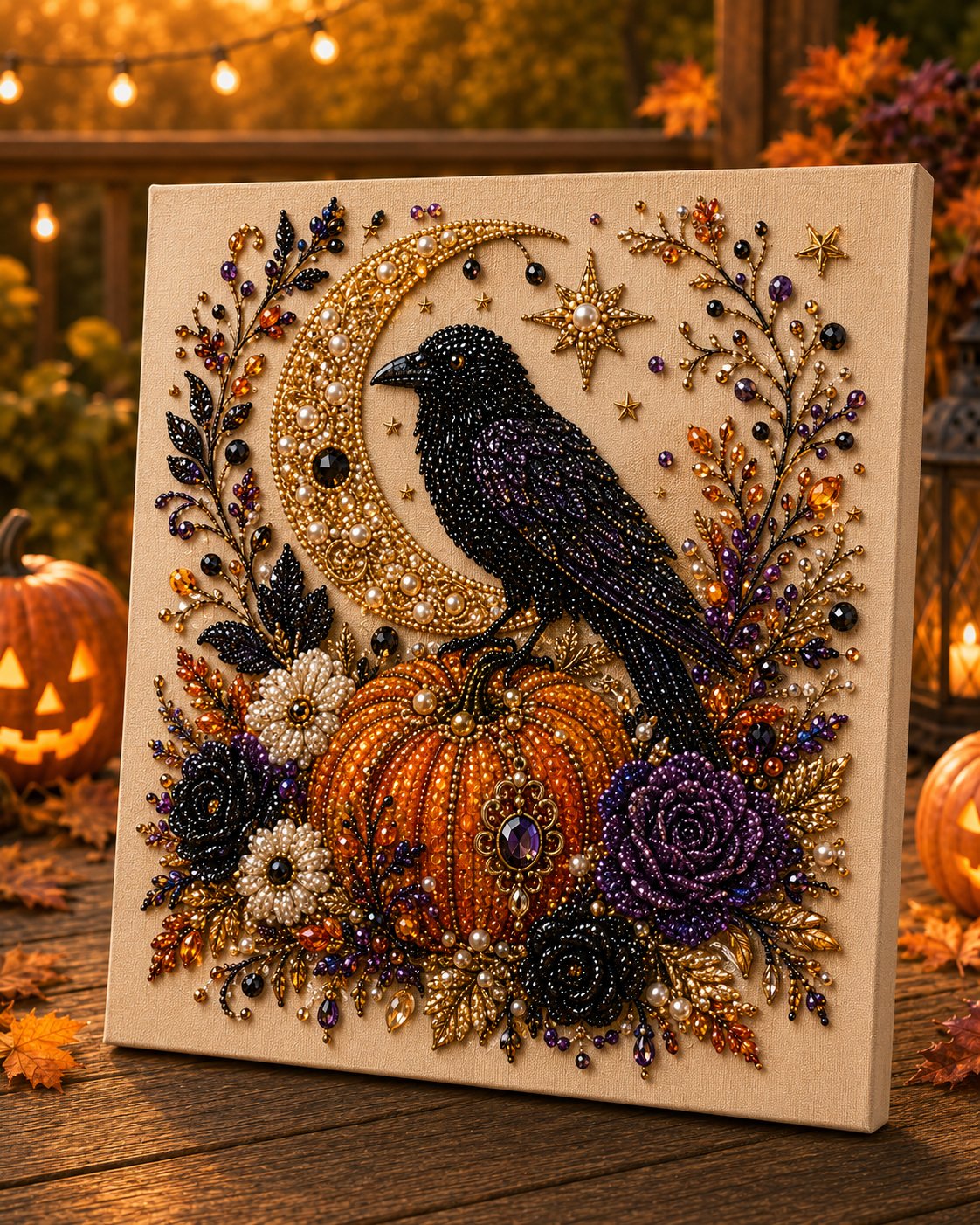 🔥Last Day 50% OFF– 👻✨ Halloween Pearl Art DIY Kit – Turn Tiny Pearls into Spooky-Cute Magic