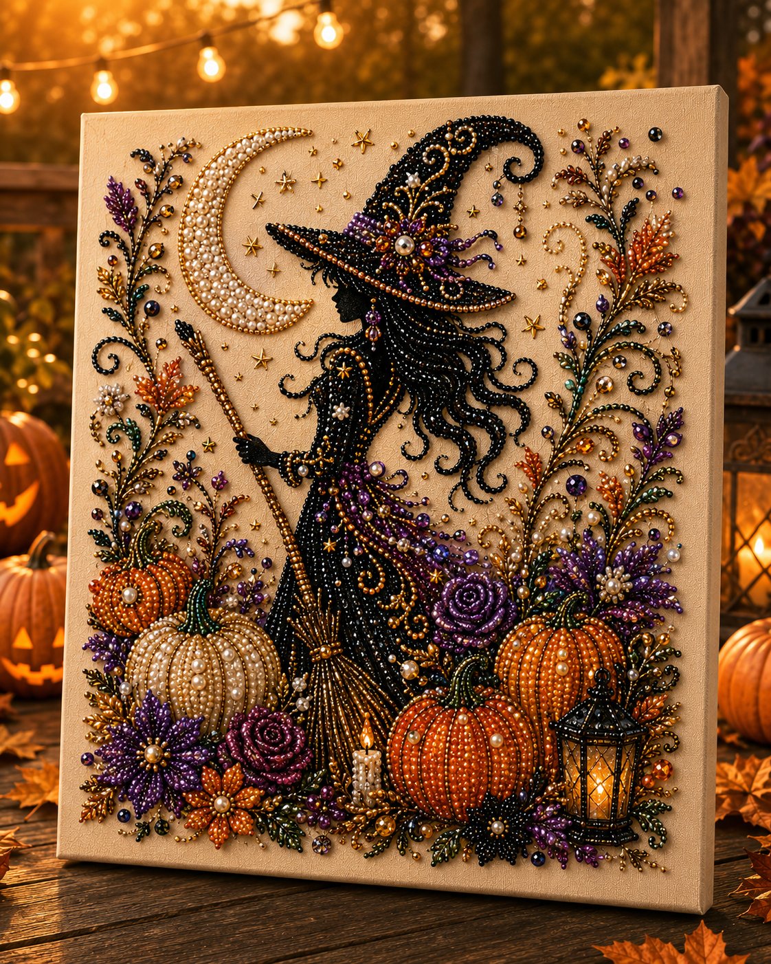 🔥Last Day 50% OFF– 👻✨ Halloween Pearl Art DIY Kit – Turn Tiny Pearls into Spooky-Cute Magic