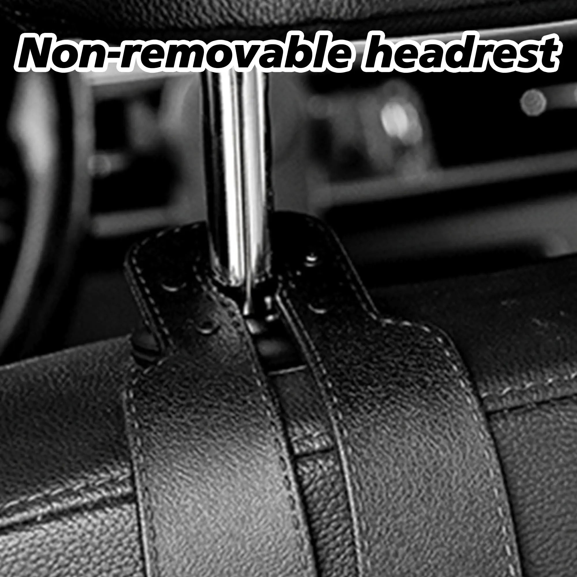 Car Seat Headrest Hooks, Improved Double Hooks for Car Seats to Hold Kids' Toys, Hats, Masks, and Sunglasses, Soft and Gentle Faux Leather