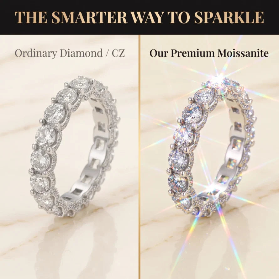 Moissanite Eternity Band