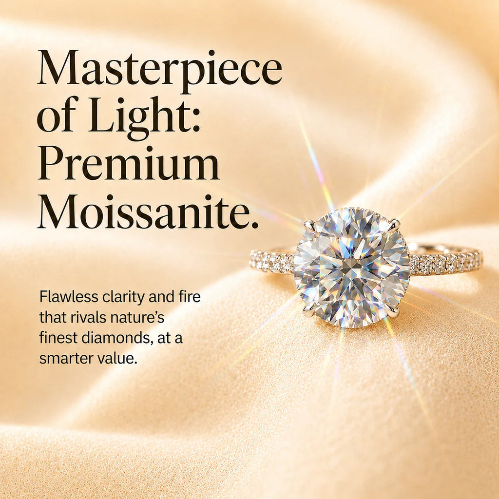 🔥 LAST DAY 90% OFF: Ultimate Brilliance Cut Travel-Safe Flawless 3-Carat Round Hidden Halo Moissanite Ring in 14K White Gold