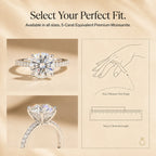 🔥 LAST DAY 90% OFF: Ultimate Brilliance Cut Travel-Safe Flawless 3-Carat Round Hidden Halo Moissanite Ring in 14K White Gold