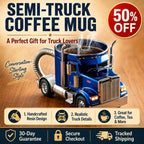 🔥Limited Time 50% OffDurable Semi-Truck Shaped Coffee Mug – Handcrafted Resin Mug for Family & Friends