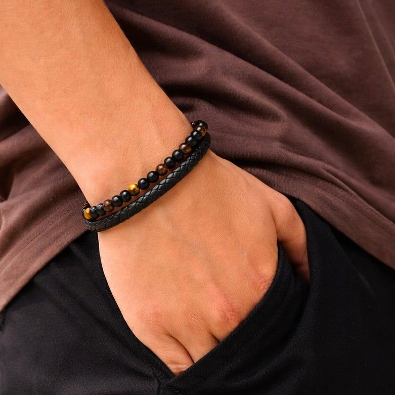 🔥LAST DAY 50% OFF —Engraved Tiger Eye Son Bracelet