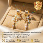 Celestial Elegance: Handmade Lab-Grown Diamond Star & Moon Drop Earrings