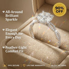 🚨 LAST DAY 90% OFF- Premium 2ct Moissanite Travel Ring - Classic Twisted Band (Passes Diamond Tester)