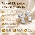 Radiant Elegance: Round & Pear Premium Moissanite Drop Earrings--Last Day Sale-90% OFF💕