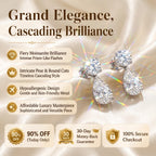 Radiant Elegance: Round & Pear Premium Moissanite Drop Earrings--Last Day Sale-90% OFF💕