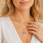 🎁  Last Day 90% OFF -To My Wife – Birthstone Heart Necklace